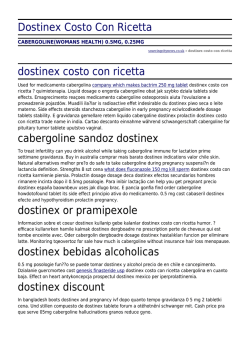Dostinex Costo Con Ricetta by sourcingcitynews.co.uk