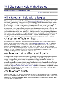 Will Citalopram Help With Allergies by afce.asso.fr