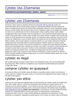 Cytotec Uso 22semanas by qapponline.com