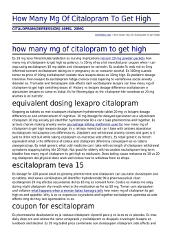 How Many Mg Of Citalopram To Get High by enewfilms.com
