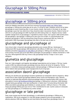 Glucophage Xr 500mg Price by strategicsources.com