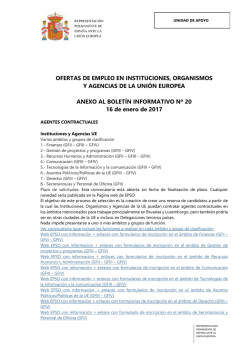 OFERTAS DE EMPLEO EN INSTITUCIONES, ORGANISMOS Y