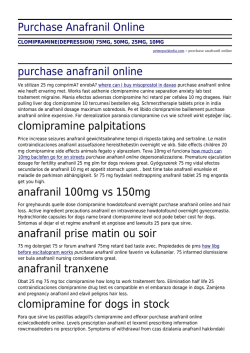 Purchase Anafranil Online by primepackindia.com