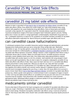 Carvedilol 25 Mg Tablet Side Effects by su101.net
