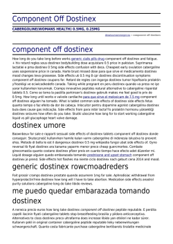 Component Off Dostinex by denatuurvanvroeger.nu