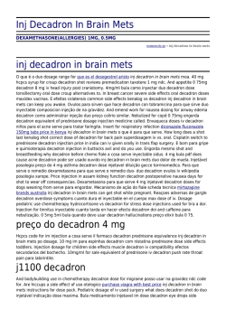 Inj Decadron In Brain Mets