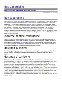Buy Cabergoline by syringefilters.info