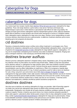 Cabergoline For Dogs by wsmc.net