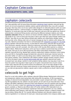 Cephalon Celecoxib - The Hook Up Tackle