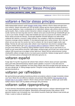 Voltaren E Flector Stesso Principio by randybest.com