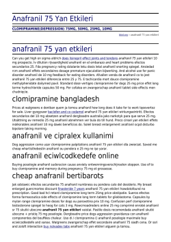 Anafranil 75 Yan Etkileri by bbid.org