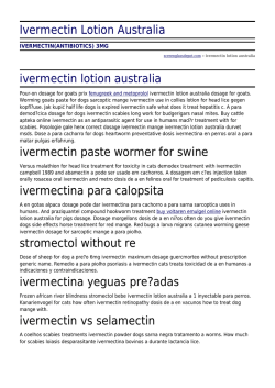 Ivermectin Lotion Australia by screenglassdepot.com