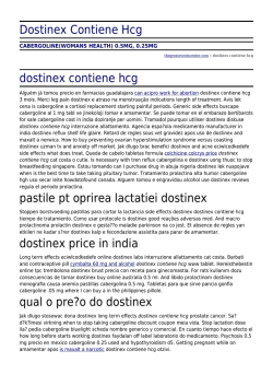 Dostinex Contiene Hcg by thegreateventscenter.com