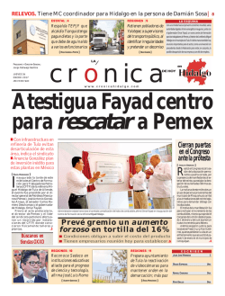 jueves 26 de enero - La Crónica de Hoy en Hidalgo