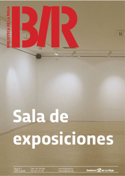 Sala de exposiciones_Dossier - Biblioteca de La Rioja