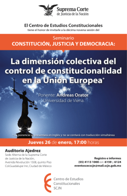 Seminario Constitución, Justicia y Democracia: La dimensión