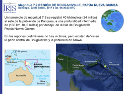 Magnitud 7.9 REGIÓN DE BOUGAINVILLE, PAPÚA NUEVA GUINEA