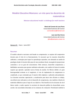 Modelo Educativo Mexicano: un reto para los docentes de