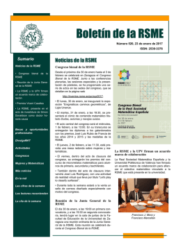 Boletín 520 - Real Sociedad Matemática Española