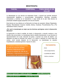 Mesoterapia. - Salud Médica Integral