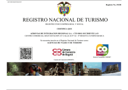 REGISTRO NACIONAL DE TURISMO
