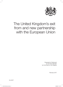The United Kingdom`s exit from and new partnership - Astrid