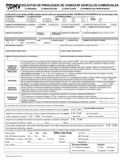 CDL-002 Application for Commercial Driving