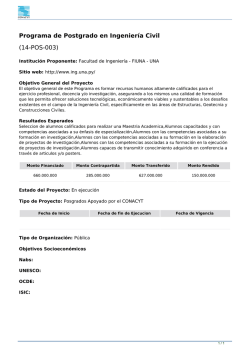 (14-POS-003) Programa de Postgrado en Ingeniería Civil