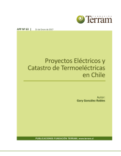Proyectos Eléctricos y Catastro de Termoeléctricas en Chile