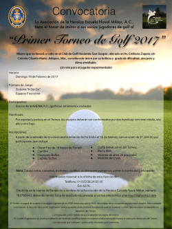 Primer Torneo de Golf 2017