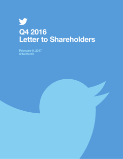 Q4`16 Shareholder Letter