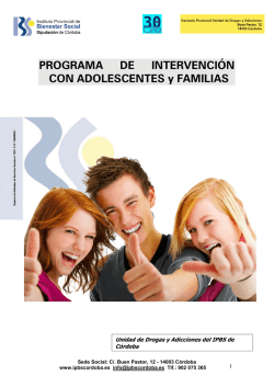 Drogodependencias.- Programa de Intervención con Adolescentes