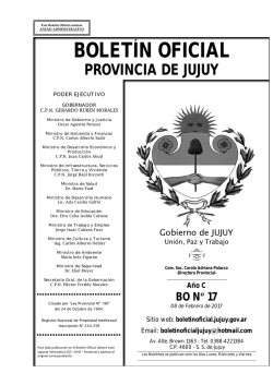 Boletín Oficial Jujuy