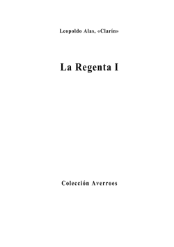 La Regenta. Vol. 1 - Biblioteca Virtual Omegalfa