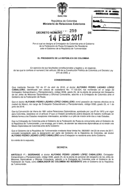 14 FEB2017 - Presidencia de la República de Colombia