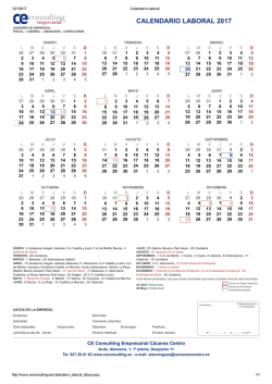 Imprime tu Calendario Laboral obligatorio para