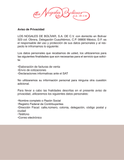 aviso de privacidad - Maderería Los Nogales de Bolívar