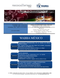 world championship wabba cdmx 2017 fecha del evento