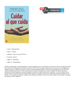 PDF Cuidar Al Que Cuida/ Care for Yourself While