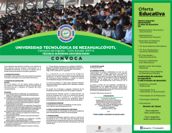 Convocatoria - Universidad Tecnológica de Nezahualcóyotl