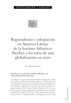 Regionalismo e integración en América Latina