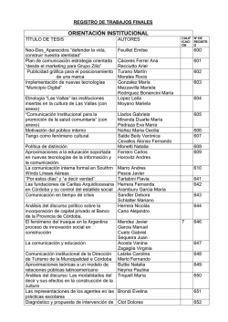 registro de trabajos finales - Universidad Nacional de Córdoba