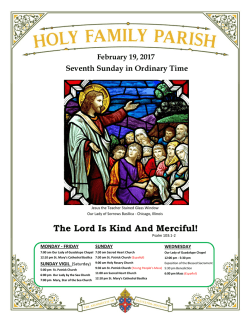 February 19, 2017 - Holy Family Parish