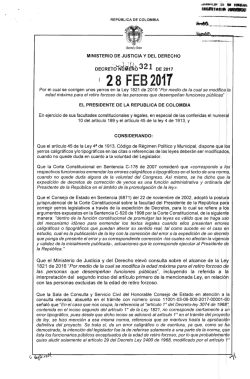 decreto 321 del 28 febrero de 2017