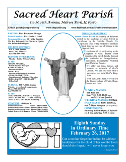 February 26, 2017 - Sacred Heart Parish