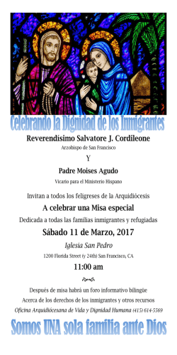 Sábado 11 de Marzo, 2017 - the Archdiocese of San Francisco