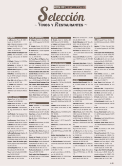 guía de restaurantes - Vinos y Restaurantes