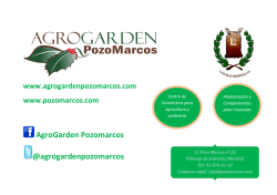 Contacto - AgroGarden Pozo Marcos