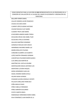 Censo definitivo y lista definitiva de candidatos para la renovación