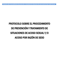 Protocolo sobre el procedimiento del Acoso.